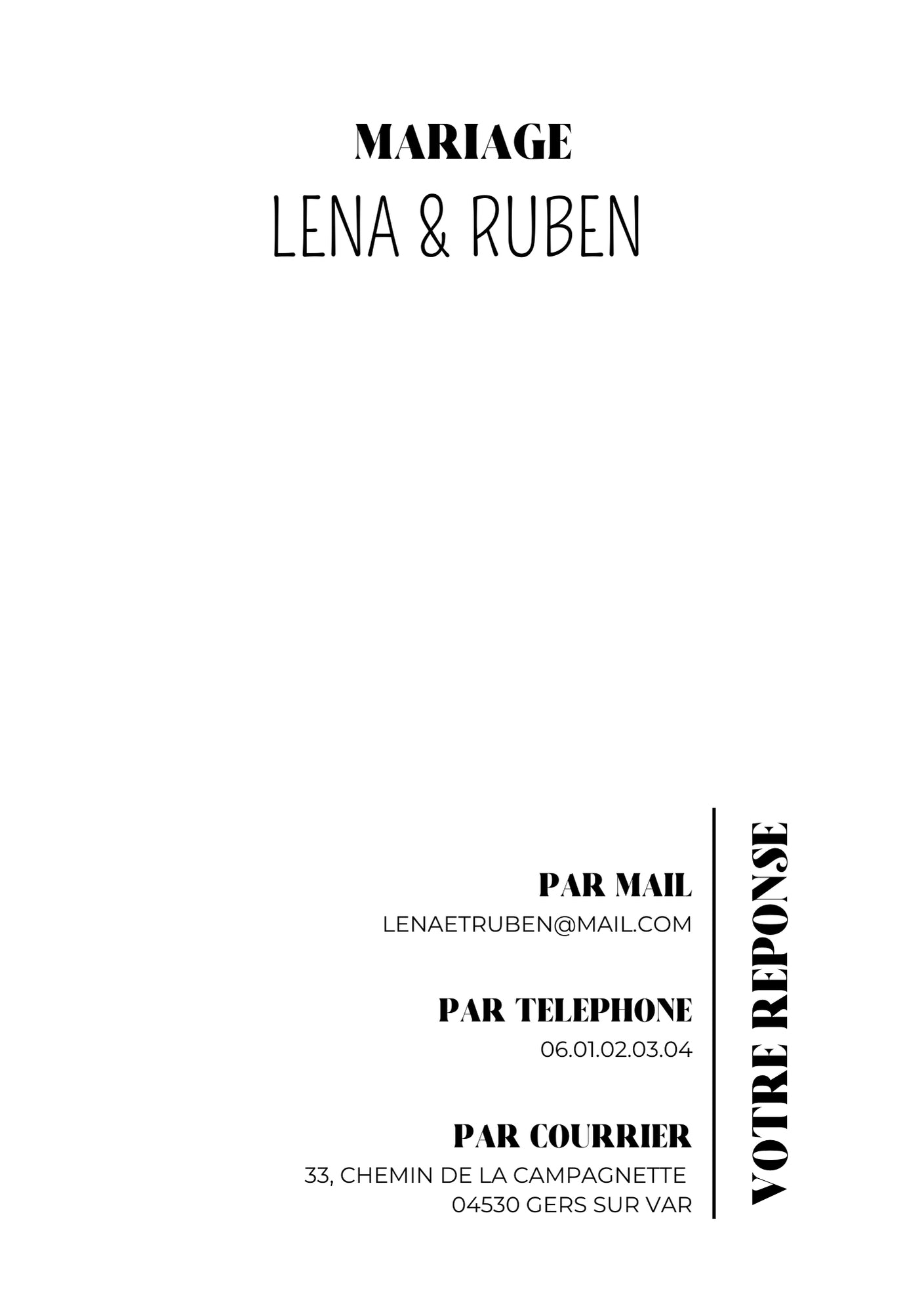 FAIRE-PART DIGITAL N°4 RECITS SINCERES