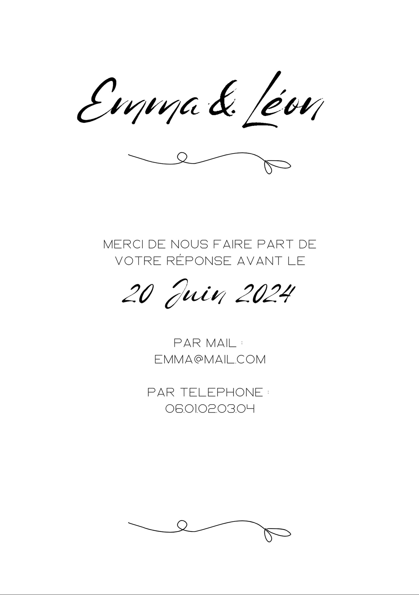 FAIRE-PART DIGITAL N°3 PURS MOMENTS