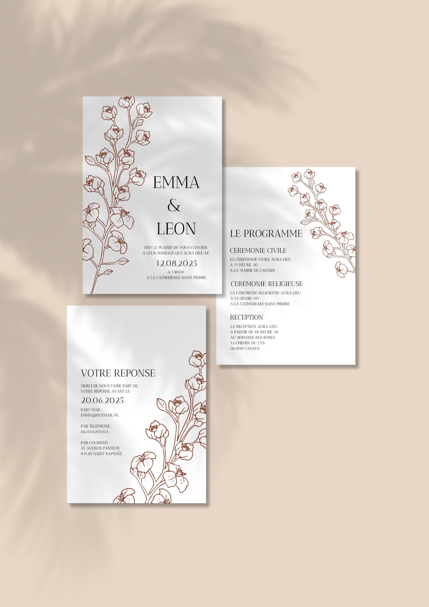FAIRE-PART DIGITAL N°1 FLEUR DE VIE