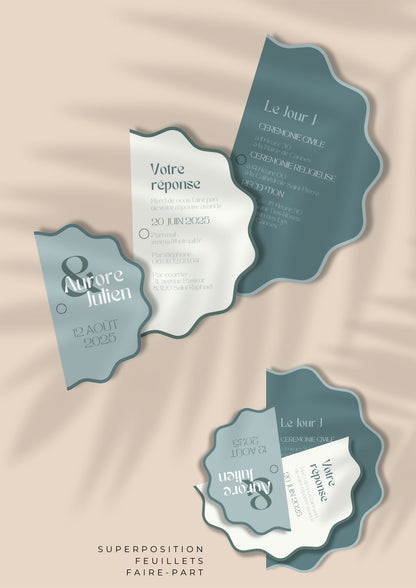 FAIRE-PART DIGITAL N°4 LA VAGUE