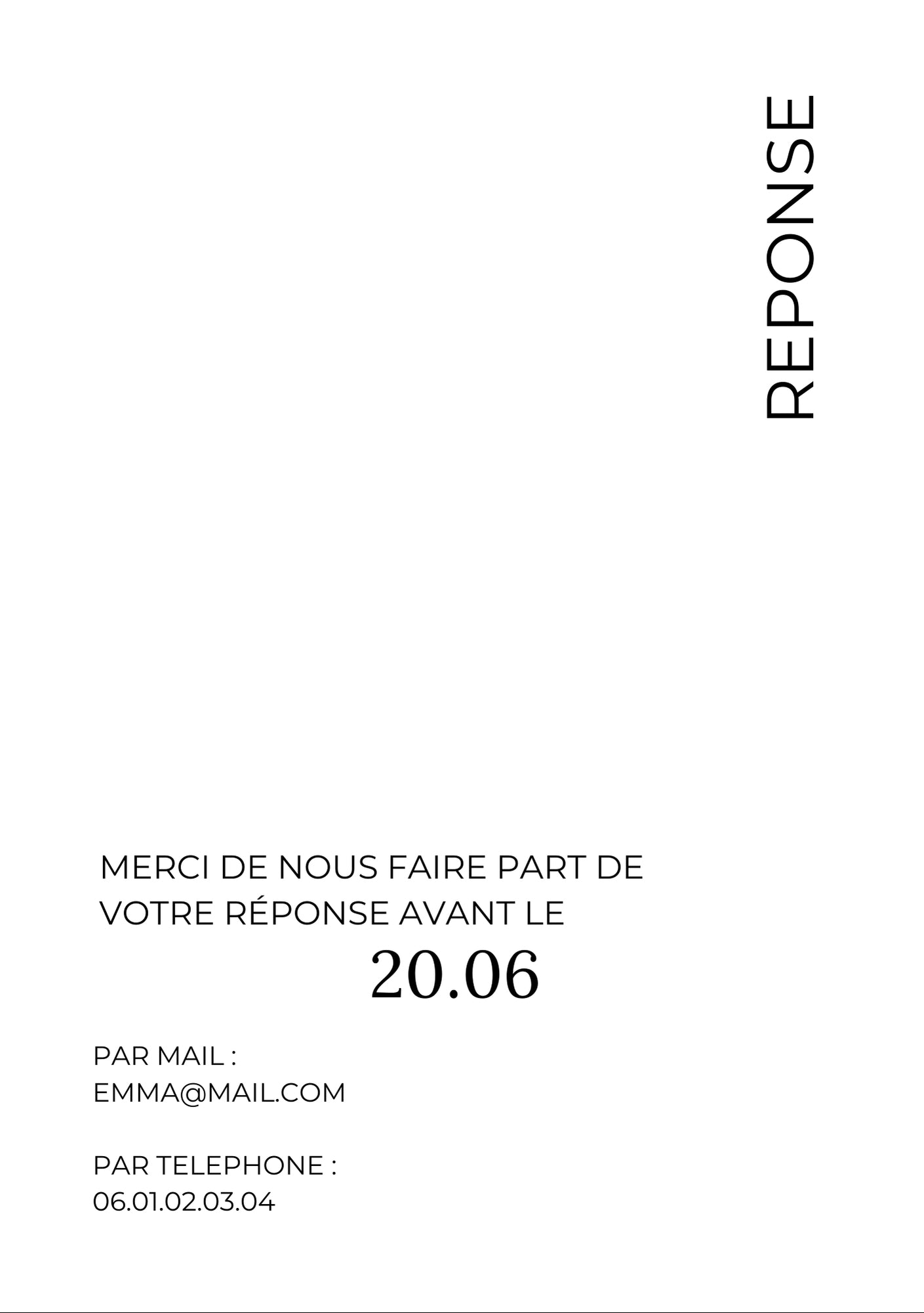 FAIRE-PART DIGITAL N°2  INSTANTS PRECIEUX