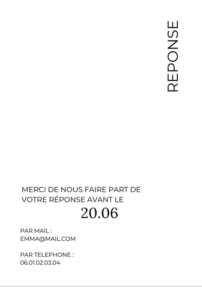 FAIRE-PART DIGITAL N°2  INSTANTS PRECIEUX