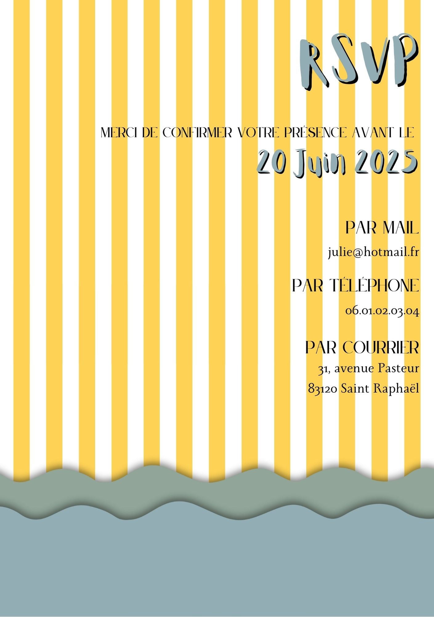 FAIRE-PART DIGITAL N°2 LA RIVIERA