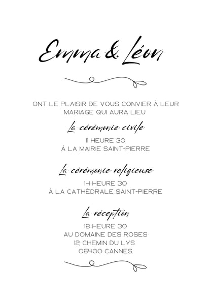 FAIRE-PART DIGITAL N°3  PURS MOMENTS