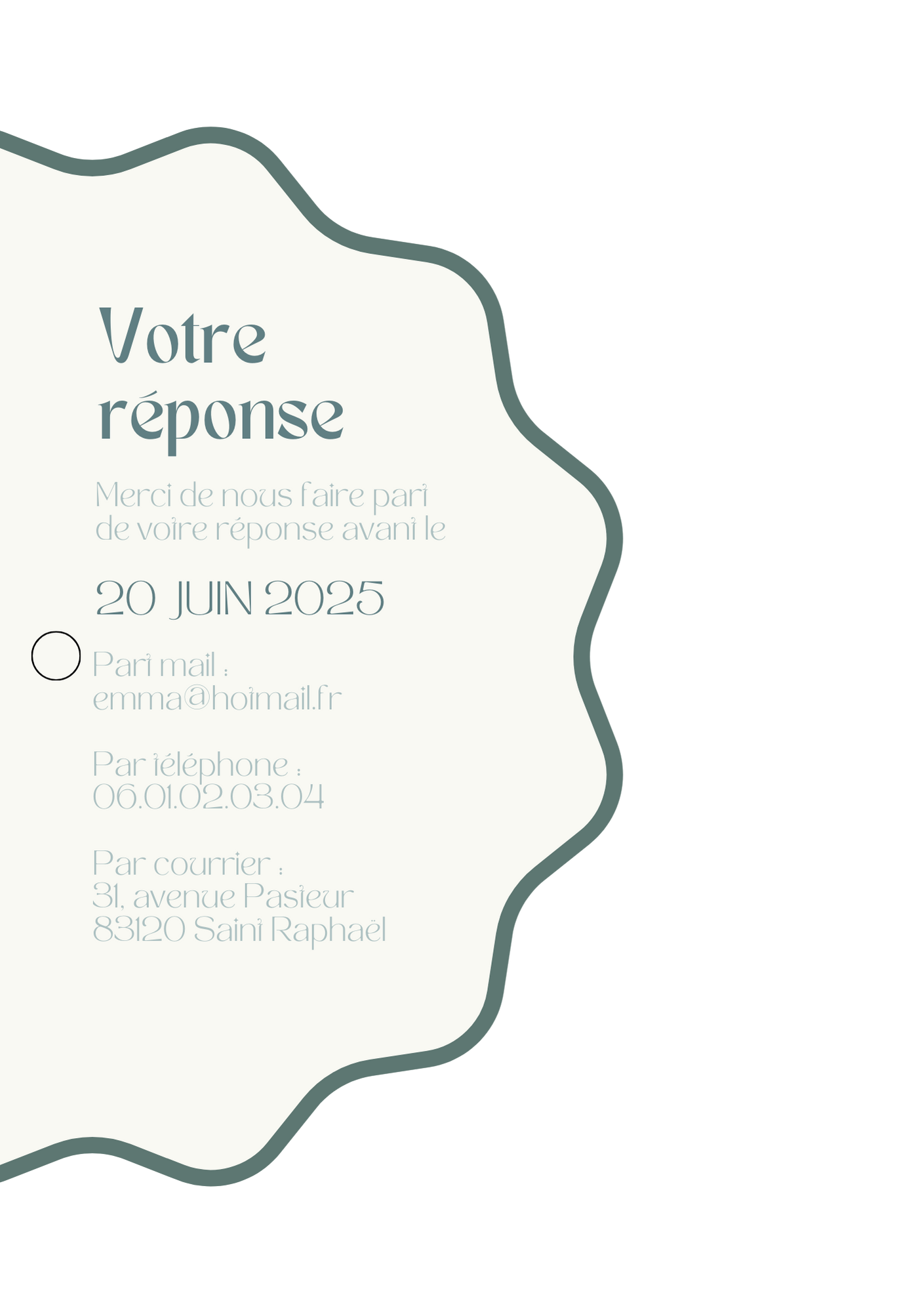 FAIRE-PART DIGITAL N°4 LA VAGUE